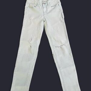 American Eagle Light Wash Distressed Skinny Jeggings